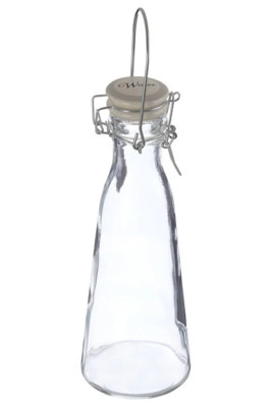 Image of Premier Housewares Water Storage Bottle, Personalized Clear Glassware Bottle, Versatile Transparent Drinking Water Bottle Clear