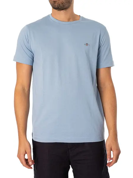 Image of Gant Regular Shield T-Shirt Dove Blue S