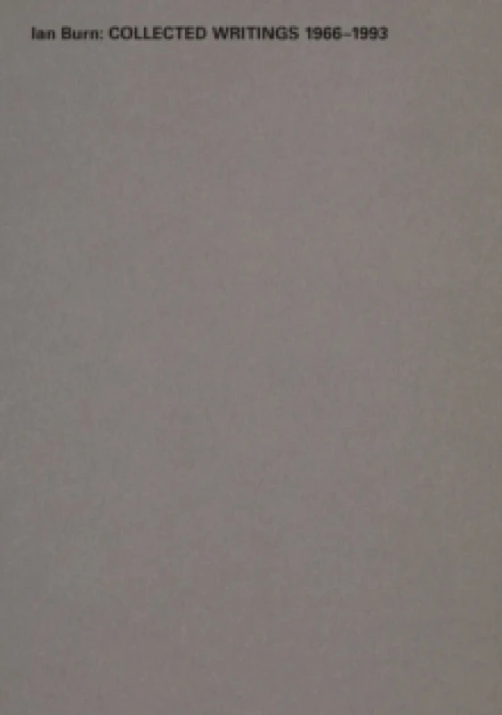 Image of Ian Burn. Paperback. By Ian Burn Books