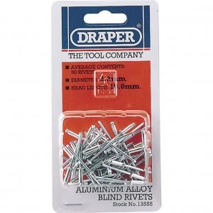 Image of Draper Aluminium Pop Rivets 3.2mm 10.8mm Pack of 50