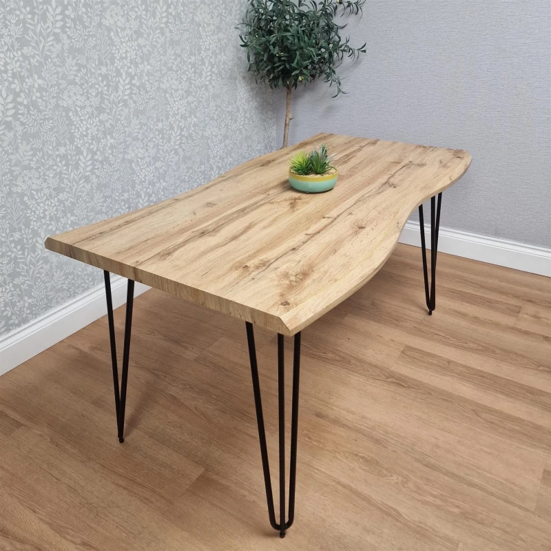 Image of Kosy Koala Dining Table(117X77X75Cm) With Metal Hairpin Legs Tables Only, Multi ARIZONA 117 TAB