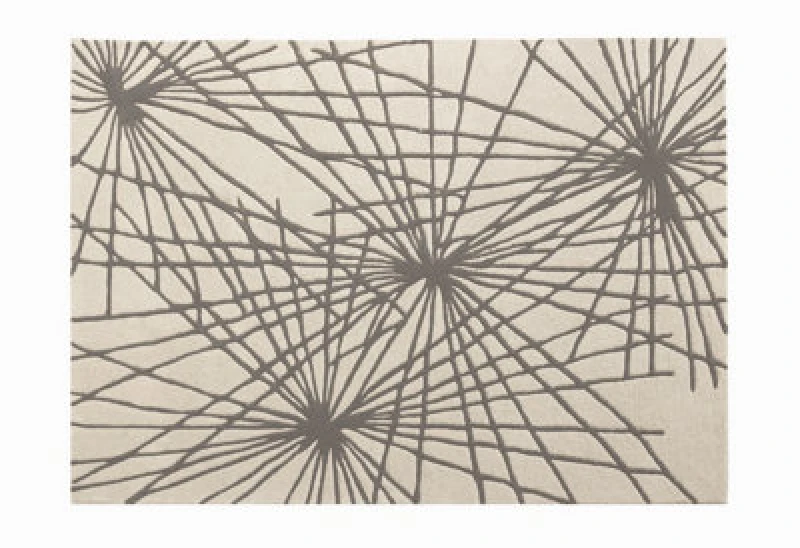 Image of Esselle Home Aura Starburst Natural / Charcoal 120 X 170Cm Rug