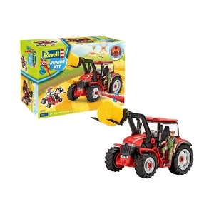 Image of Tractor with Loader and Figure 1:20 Scale Level 1 Revell Junior Kit