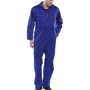 Image of Super Click Workwear Heavy Weight Boilersuit Royal Blue Size 54 Ref
