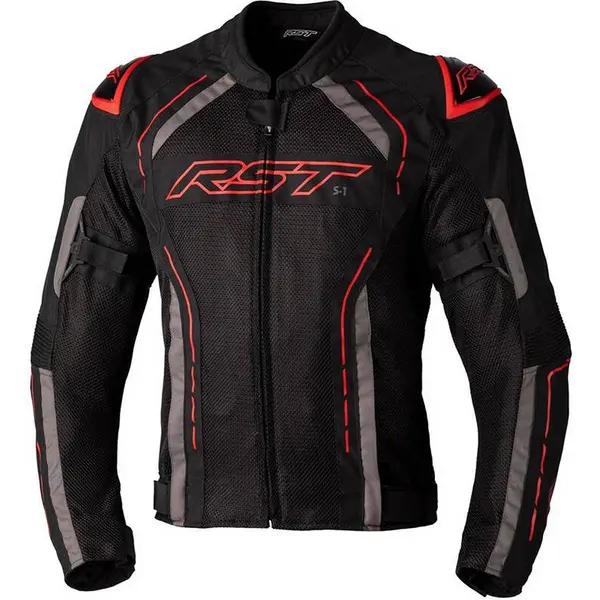 Image of RST S-1 Mesh Jacket Black Red Grey Size 50