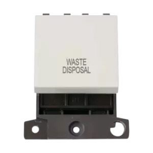 Image of Click Scolmore MiniGrid 20A Double-Pole Ingot Waste Disposal Switch White - MD022PW-WD