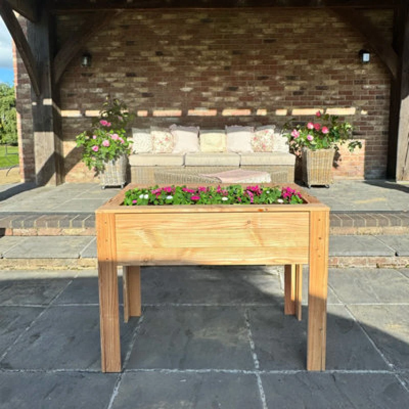 Image of Shire Stef Larch Timber Shallow Trough Planter 400X800mm