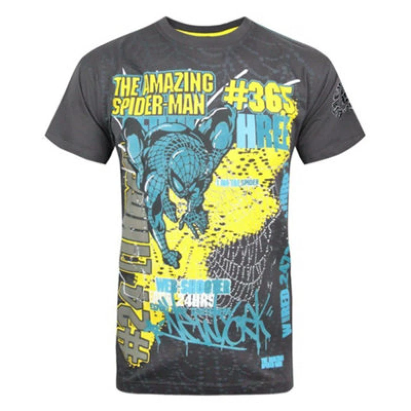 Image of Marvel Short Sleeved T-Shirt Grey male