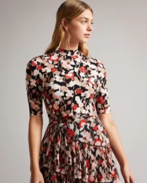 Image of Ted Baker High Neck Floral Top