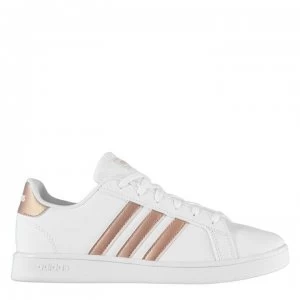 Image of adidas adidas Grand Court K Junior Trainers - Wht/Copper/Wht