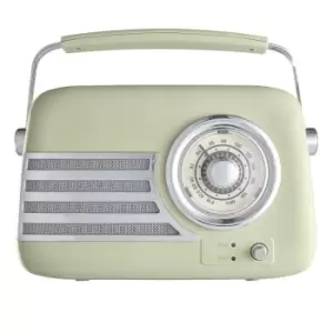 Image of Akai Sage Green Vintage Bluetooth Portable Radio