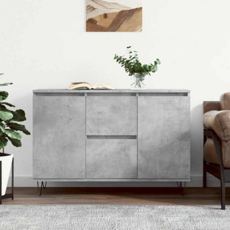 Image of VIDAXL Sideboard Concrete Grey 104x35x70cm Engineered Wood Vidaxl 8720845907877