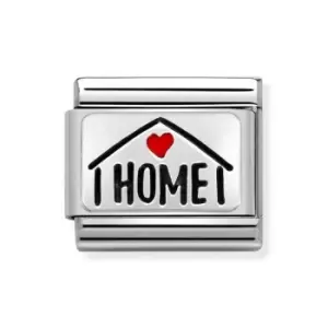 Image of Nomination Classic Silver Home with Heart Charm