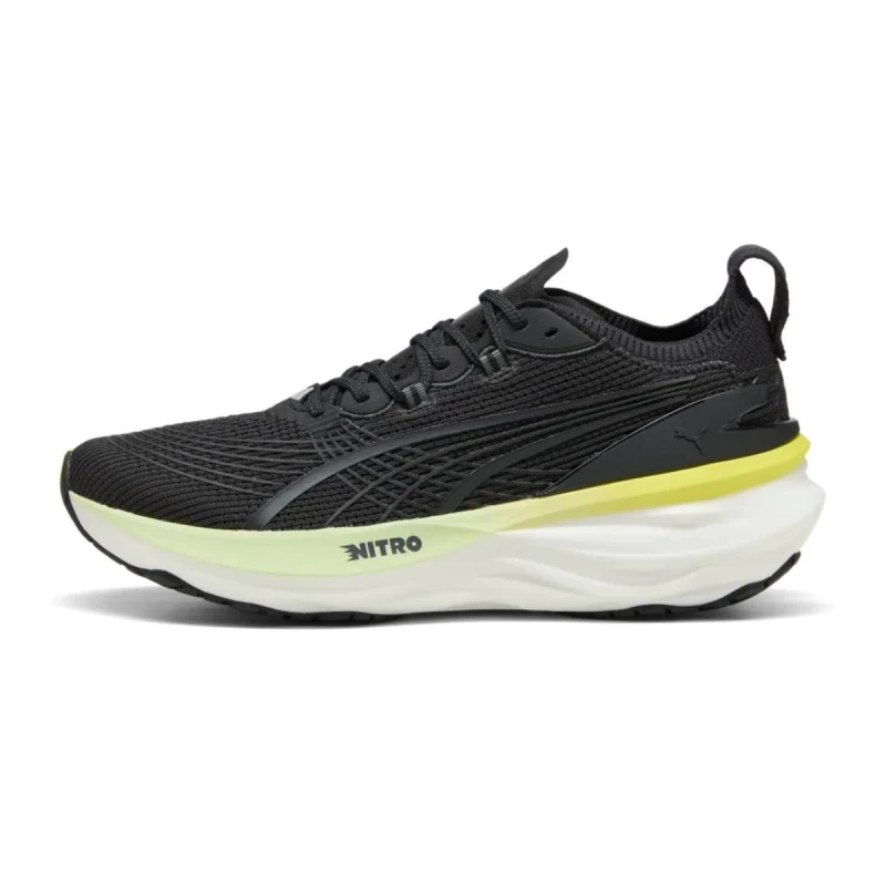 Image of Puma ForeverRun NITRO 2 Black Yellow SS26 Sneakers, Size 44 - EUR
