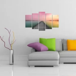 Image of 5PMX-117 Multicolor Decorative MDF Painting (5 Pieces)