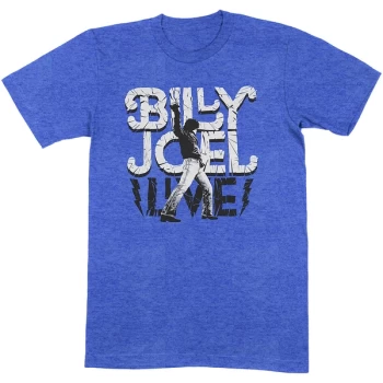 Image of Billy Joel - Glass Houses Live Unisex Medium T-Shirt - Blue