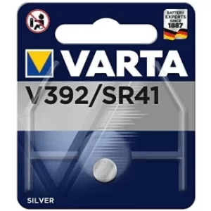 Image of Varta V392/SR41 1.55V Silver Oxide Coin Cell Battery (1 Pack)