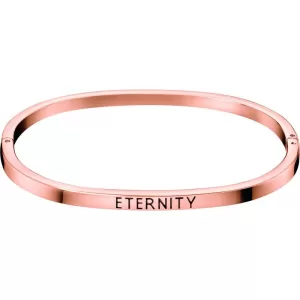 Image of Ladies Calvin Klein Rose Gold Plated Small Hook Eternity Bangle KJ06PD19020S