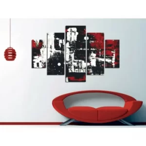 Image of ST051 Multicolor Decorative MDF Painting (5 Pieces)