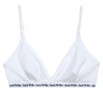 Image of Jack Wills Biddstone Heritage Triangle Bralette - White