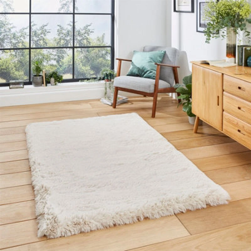Image of Super Teddy Rectangle Rug Beige