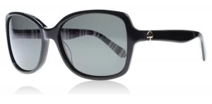 Image of Kate Spade Ayleen/P/S Sunglasses Black / Pattern White QG9 Polariserade 56mm