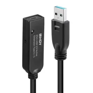 Image of Lindy 43375 USB cable 20 m USB 3.2 Gen 1 (3.1 Gen 1) USB A Black