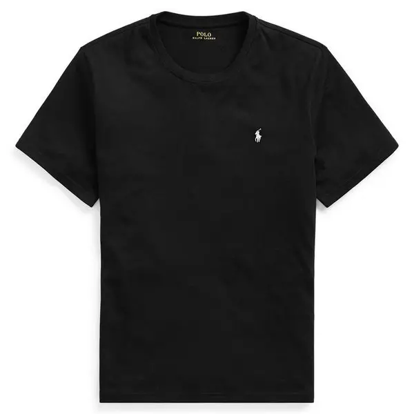 Image of RALPH LAUREN Short Sleeve Crew Neck Jersey T Shirt - Black M