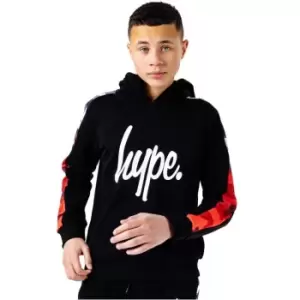 Image of Hype Panel Hoodie - Black