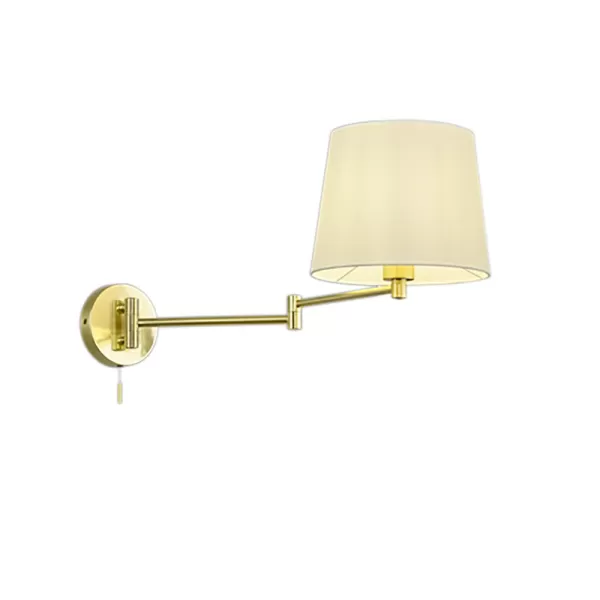 Image of Lyon Modern Wall Lamp with Shade Brass Matt