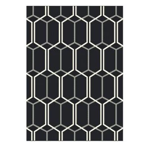 Image of Asiatic Patio Rug - 290 x 200cm - Geometric Charcoal