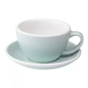Image of Cafe Latte cup with a saucer Loveramics Egg River Blue, 300ml