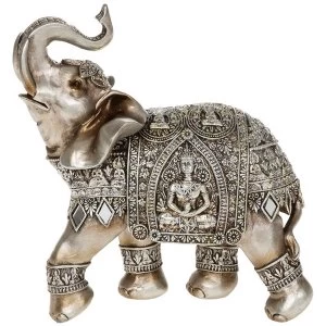 Image of Silver Buddha Elephant Foot Up Ornament
