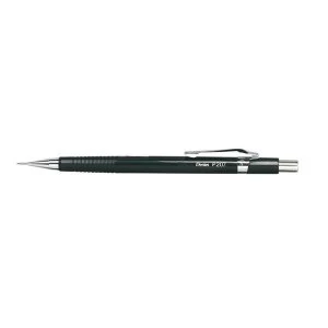 Image of Pentel P207 0.7mm Plastic Steel Lined Automatic Pencil Barrel Black with 6 x HB 0.7mm Leads Pack of 12 Pencils