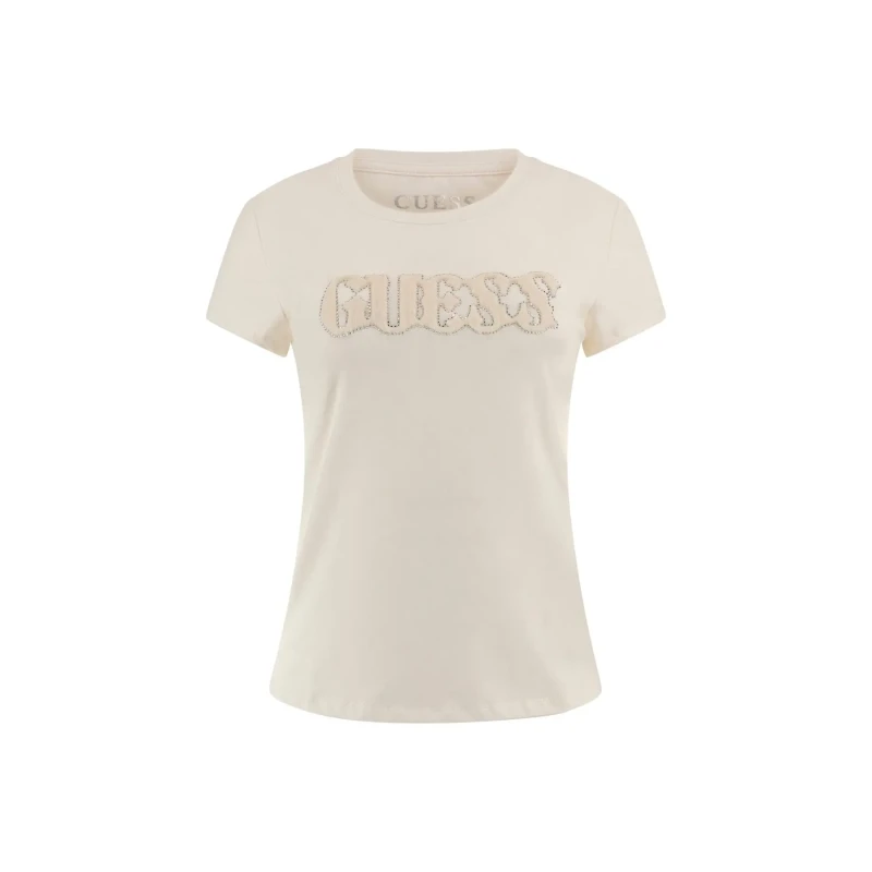 Image of Guess T-Shirt with pony hair logo For Her Guess R5 Blanc Female XL