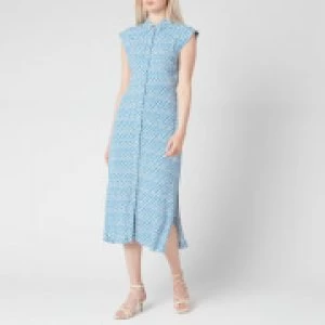 Image of Whistles Womens Astrix Floral Blue Dress - Blue/Multi - UK 12