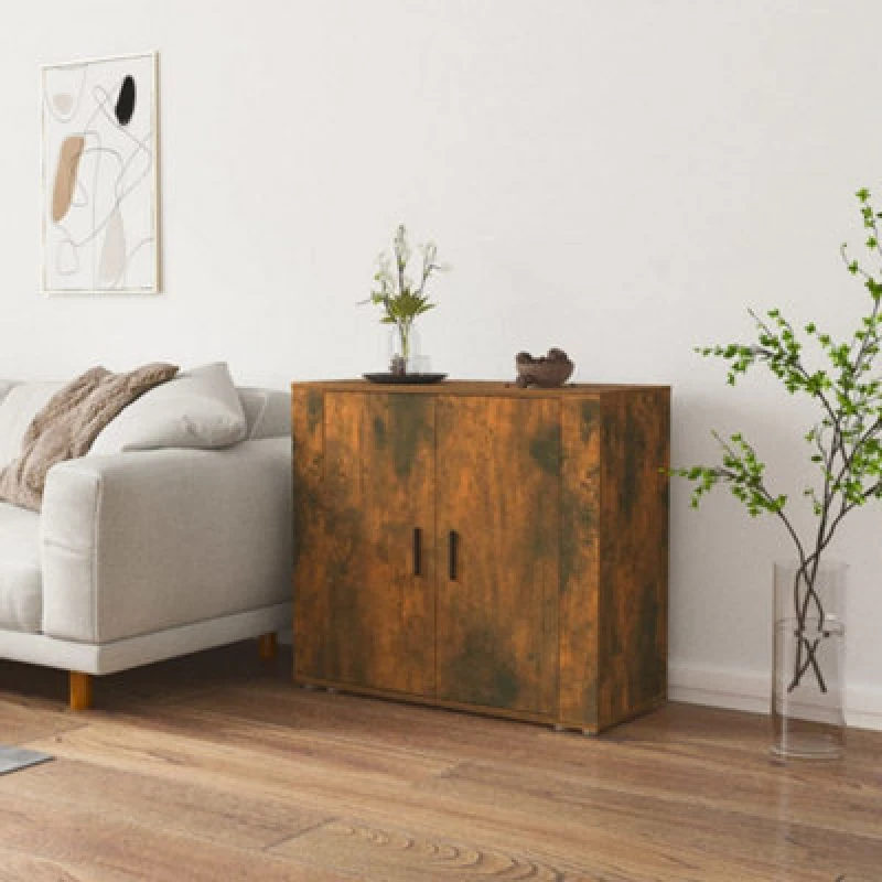 Image of Vidaxl Sideboard Smoked Oak 80X33X70 Cm Engineered Wood
