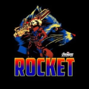 Image of Avengers Rocket Womens T-Shirt - Black - S