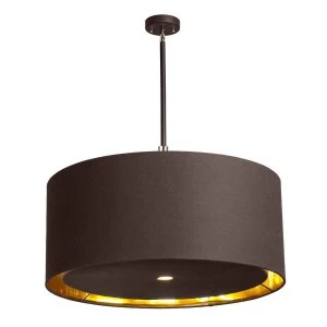 Image of 4 Light Large Round Ceiling Pendant Light Brown, Polished Brass, E27