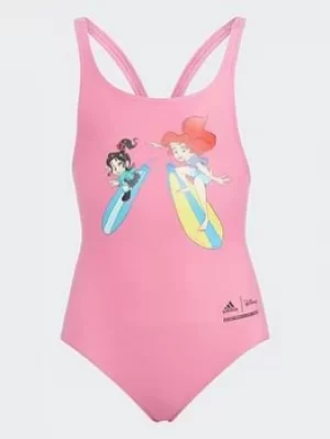 Image of adidas Disney Princess Swimsuit, Pink, Size 2-3 Years, Women