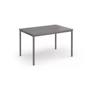 Image of Flexi 25 rectangular table with graphite frame 1200mm x 800mm - grey oak