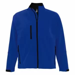 Image of SOLS Mens Relax Soft Shell Jacket (Breathable, Windproof And Water Resistant) (M) (Royal Blue)