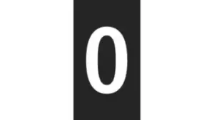 Image of HellermannTyton WIC0 Cable Markers, Pre-printed "0", Black, 2 2.8mm Dia. Range