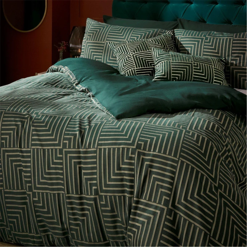 Image of Biba Giselle Duvet and Pillowcase Set Emerald unisex Double