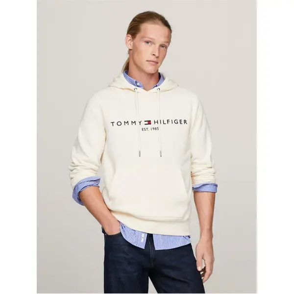 Image of Tommy Hilfiger Logo OTH Hoodie - Cream S