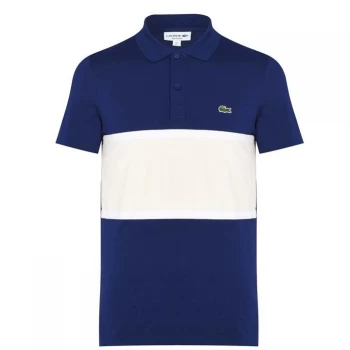 Image of Lacoste Colour Block Polo Shirt - Navy L13