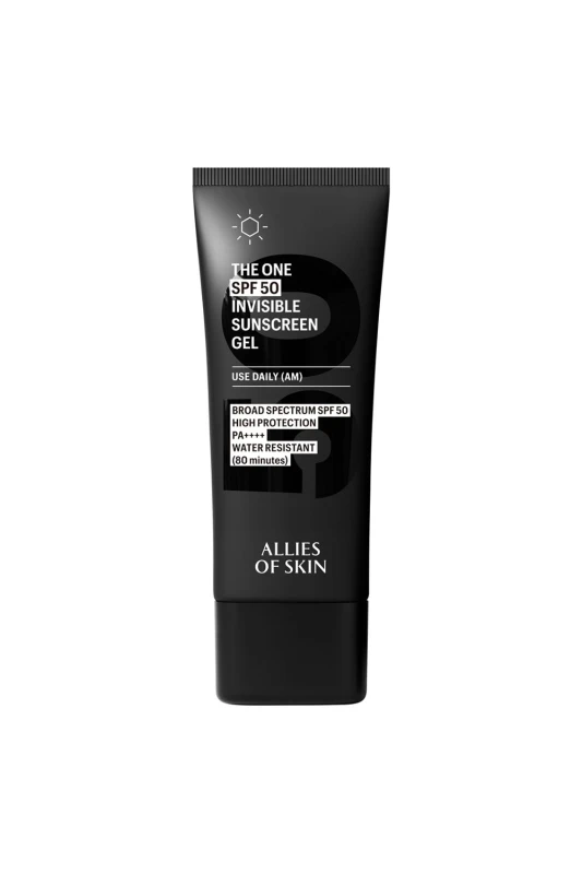 Image of Allies of Skin THE ONE SPF 50 Invisible Sunscreen Gel, Deluxe - 20ml - Water Resistant - with Vitamin C - Face the Future