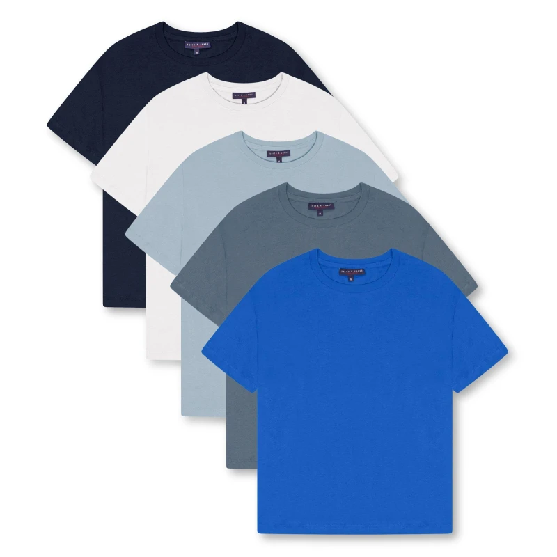 Image of Smith and Jones & Jones Bluesy 5 Pack Tee - Multi Multi L