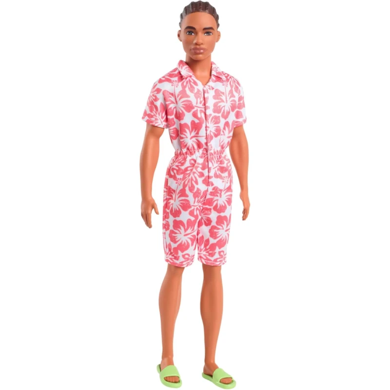 Image of Barbie Fashionistas Ken Doll with Coral Jumpsuit - 32cm