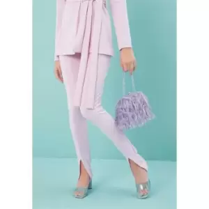 Image of Missguided Jersey Tailored Cigarette Trouser - Pink